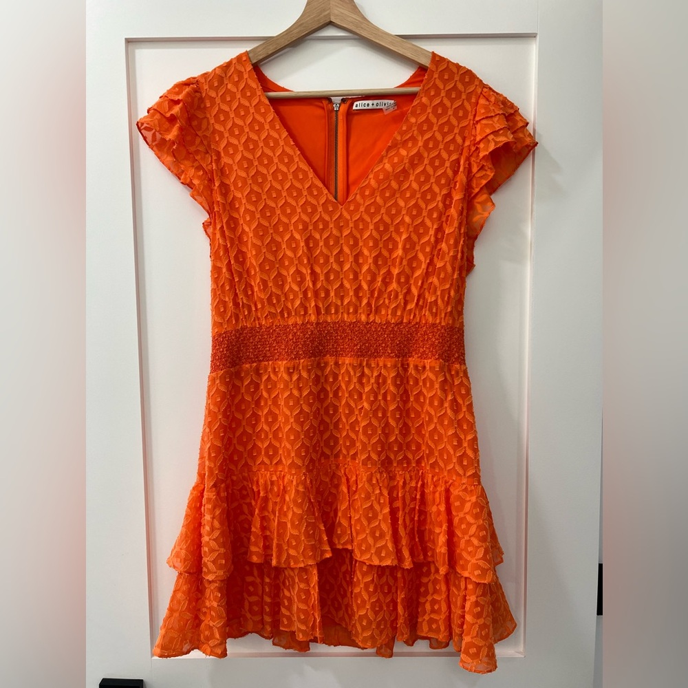 EUC Alice + Olivia Markita Ruffled Tiered Dress